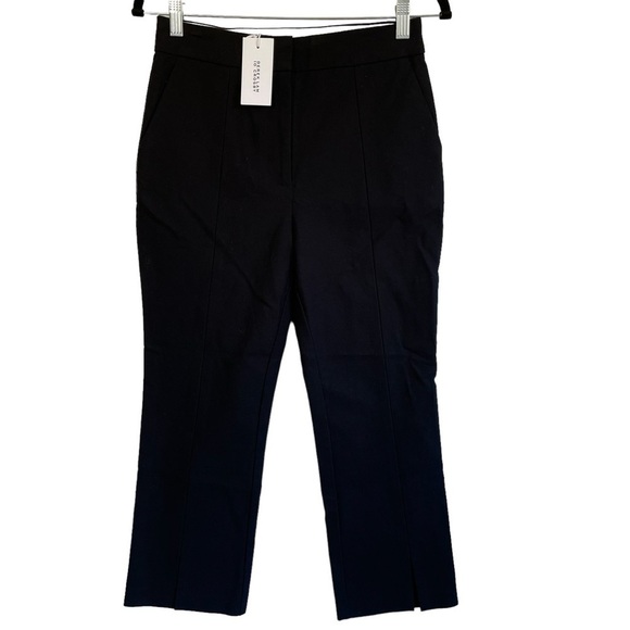 10 Crosby Derek Lam Front Slit Cropped Pant Capsule Minimalist Size 4 NWT - Picture 1 of 8